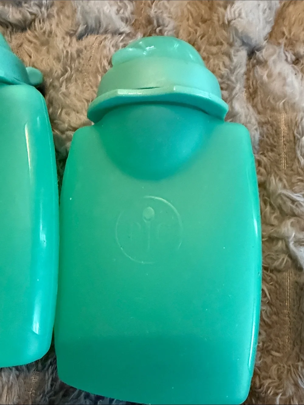 Pampered Chef Reusable Set of 3 Teal Silicone Baby or Storage Food